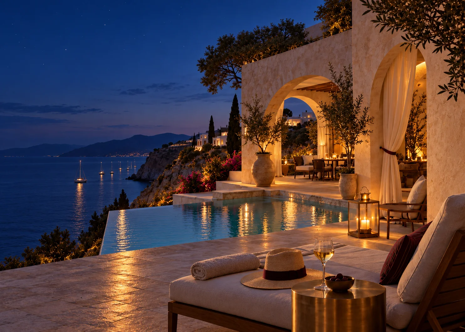 Boutique suite in evening light