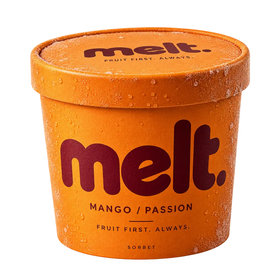 MELT Mango Passion frozen dessert tub